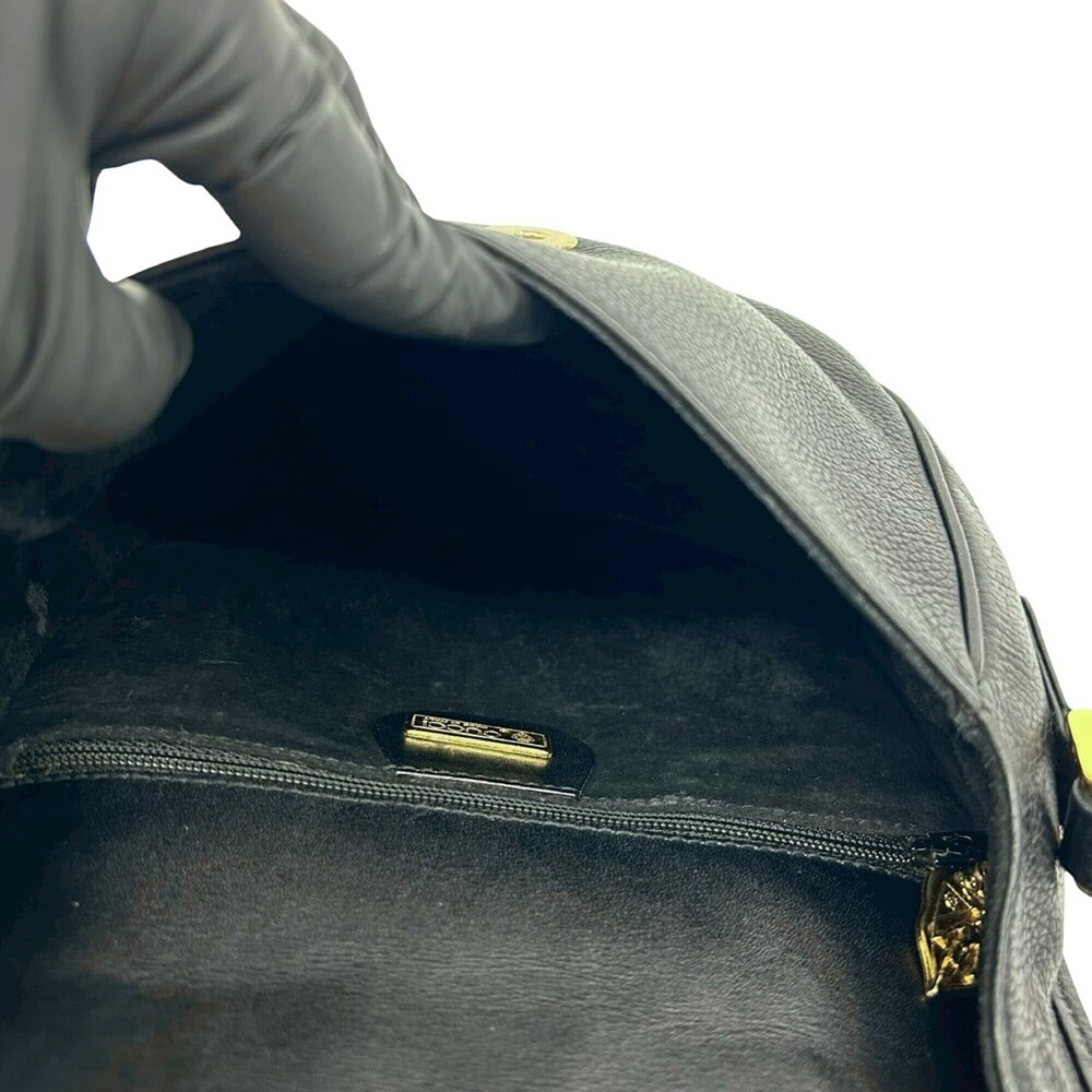 GUCCI Authentic Vintage Black Leather Shoulder Bag - Picture 9 of 10
